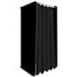 Pop-up black dressing room booth with flame resistant fabric