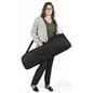 3D layered roll up banner stand features bag with comfortable strap