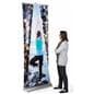 Dual layer 3D roller banner display with full color graphics