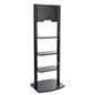 Digital sign merchandising shelves with built-in speakers