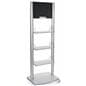 Silver Merchandising Shelves with Digital Sign