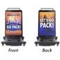 Outdoor LED display showcasing the front and back of this double-sided signage