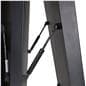 Outdoor LED display with gas struts on both sides when the unit is unfolded and ready to deploy