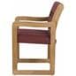 Burgundy Lobby Chair, 20" Seat Depth