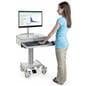 Medical Computer Cart with Keyboard & Mouse Tray