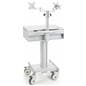 Dual Monitor Medical Cart with Wheeled Base