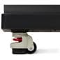 Foldable LED poster with locking and leveling caster wheels