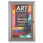 Enclosed cork board with a beautiful silver aluminum frame