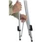 Portable silver tripod easel with compact collapsible design