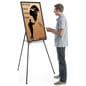 Black Easel Stand with 24” x 36” Snap Frame, Hardware Included