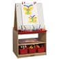 Wooden Double Sided Children's Art Easel with Storage