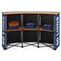 Pop up counter stand with an inner shelf for storage