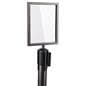 Sign holder topper for RCCDX QueuePole.Deluxe stanchions with versatile design