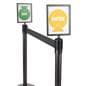 Sign holder topper for RCCDX QueuePole.Deluxe stanchions with top loading design
