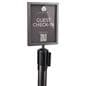 Sign holder topper for RCCDX QueuePole.Deluxe stanchions with beautiful brushed metal finished