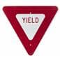 Red Yield Sign, 24" Wide