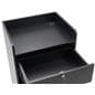 Modern hostess stand with lockable drawer