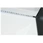Glass showcase counter with cool white interior LED lighting
