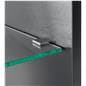 Glass showcase counter with tempered glass shelf