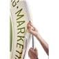 Custom printed seven foot EZ Extend circle backdrop with tight fit fabric