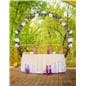 Seven foot round backdrop frame with decorative design