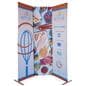 Fabric banner display stand with aluminum feet
