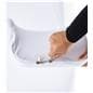 Tension fabric literature banner stand with a zipper enclosure