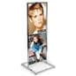 Chrome Poster Stand with 2 Tiers