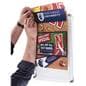 Acrylic wall mount sign holder with portrait and landscape orientation options 