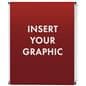 Acrylic wall mount sign holder with set of grip through standoffs in a satin finish 