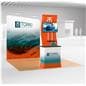 Complete trade show display setup with monitor mount 