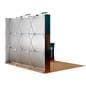 Pop up display kit for trade show with collapsible backwall 