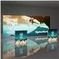 20' SEG light box display with counter in a dark room showing illumination