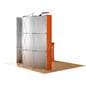 Curved pop up trade show booth with lightweight aluminum frame 