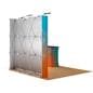 Portable pop up booth with aluminum construction 