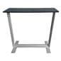 20' SEG light box display with counter features a freestanding counter with black top
