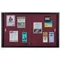 Maroon Fabric Tack Board with Sliding Glass Doors