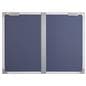 Indoor enclosed bulletin board cabinet with brackets for indoor wall mounting