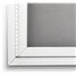 Indoor enclosed bulletin board cabinet with white anodized aluminum frame