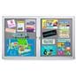 Enclosed polycarbonate bulletin board with large surface area