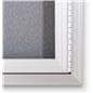 Enclosed polycarbonate bulletin board with swing doors and silver frame
