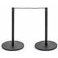 2 Connected Posts of the 8-Barrier Black Low Profile Stanchion System