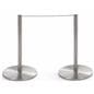 2 Connected of the 6-Stanchion Silver Low Profile Barrier Set