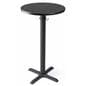 Round black cruiser table with heavy duty base