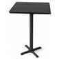 Pedestal bar table is 42" high