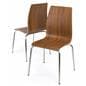 Bistro style lunchroom table and chairs curved seats