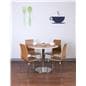 Bistro style lunchroom table and chairs in cafeteria