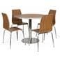 Bistro style lunchroom table and chairs with 4 included seats
