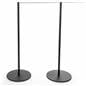 2 Connected Posts of the 8-Barrier Black Gallery Stanchion System