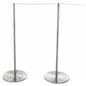 2-Post Section of the 8-Barrier Silver Gallery Stanchion Set